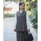 ベスト ジレ 「セレモニー・ハレの日」キーネック タック ベスト（セットアップ対応） レディース