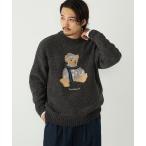 ショッピングcolors セーター ニット SHIPS Colors:「洗濯機可能」TeddyBear(R) ジャカード モール ニット メンズ