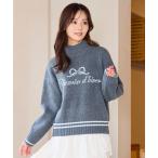 ショッピングスカイハイ ニット セーター レタードハイネック プルオーバー レディース