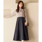 ワンピース 襟付きドッキング ワンピース