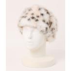 ショッピングダルメシアン 帽子 ハット 「 BARELY BLUE / ベアリーブルー 」 ダルメシアン風 フェイクファー ハット レディース
