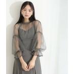 ドレス 結婚式二次会パーティードレスチュール フレア マーメイド シフォン Aライン袖あり＆ミモレ丈お呼ばれ同窓会成人式オケージョンドレスフォーマル