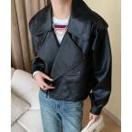 レザージャケット ライダース フェイクレザーライダースジャケット レディース