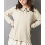 tシャツ 長袖カットソー/襟ステッチ/NEO森ガール レディース