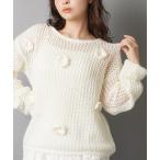 ニット セーター メッシュニット/ローズ/NEO森ガール レディース