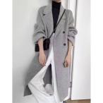 コート チェスターコート ダブルブレストロングコート レディース