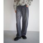 ジーンズ デニム デニムパンツ 「トレンドシルエット」タックカーブデニム レディース