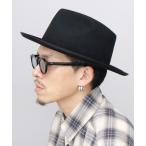 ショッピングハット 帽子 ハット ウールフェルト フラット ミドルブリム 中折れハット メンズ レディース