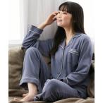パジャマ ルームウェア 綿100％やわらかスムースシャツパジャマ レディース