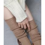 靴下 ラメリブハイソックス レディース