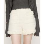 スラックス パンツ FLUFFY TWEED S/PT フラッフィー ツイード ショートパンツ 秋服 冬服 レディース