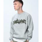 トレーナー スウェット SEQUENZ (シークエンズ) 裏起毛 迷彩ロゴ スウェット トレーナー メンズ