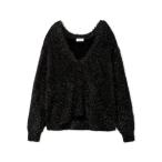 ニット セーター フェザーラメニットプルオーバー レディース