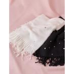 ストール マフラー 「L.B CANDY STOCK」パールビジュー付きストール レディース