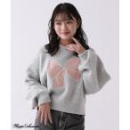 ショッピングリボン ニット セーター 「girly line」トキメキBIGリボンニット キッズ 子供服 女の子