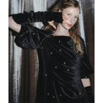 ドレス Sweetheart velour dress