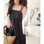 ワンピース 軽やかに揺れる、大人レディ。楊柳ワッシャーフリルティアードロングワンピース