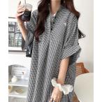 ワンピース 「接触冷感機能付き」サラッと着こなす。胸刺繍入りポケットデザインロールアップサッカーワンピース（ロング丈）