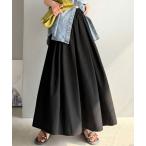スカート 「撥水加工・UVカット・イージーケア機能付き」雨の日も晴れの日も頼れる。マルチ機能ギャザースカート（ロング）