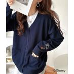 カーディガン 数量限定！リンクコーデも楽しめる♪綿100%「ディズニー」袖刺繍カーディガン レディース