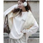 tシャツ 「marina×クラシカルエルフコラボ」ベーシックに今っぽバランスの“余裕”をプラス。綿100％胸刺繍入りロンT レディース