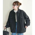 ショッピングウール コート アウター 「ユニセックス」ウールライクCPOシャツジャケット レディース メンズ