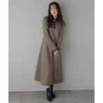 ショッピングマキシ ワンピース バイカラーポロワンピース