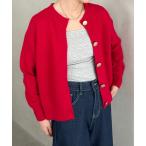 カーディガン 金ボタンカーディガン レディース