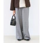 パンツ グレンチェックイージーワイドパンツ レディース