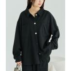 ショッピングカットソー ブラウス シャツ 起毛カットソーシャツブルゾン レディース