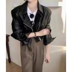 レザージャケット ライダース ショート丈 ダブルライダースジャケット レディース レディース