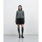 ショッピングPIECE ワンピース woman knit layered ruffle shirt one-piece ニットレイヤードシャツワンピース