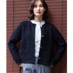 ショッピングツイード カーディガン ツイードニットカーディガン「ポケットあり」 レディース