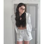 スウェットパンツ ジャージ Embroidery sweat short pants/刺繍スウェットショートパンツ レディース