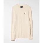 ショッピングAbercrombie 「Abercrombie&Fitch」 長袖ニット M ベージュ メンズ
