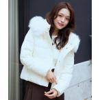 ダウンコート ダウンジャケット FOXファー付きショートダウン レディース