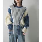 ショッピングパッチワーク ニット セーター パッチワークセーター レディース