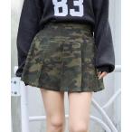 スカート WEGO/「25年秋冬新作」カモフラプリーツスカパン