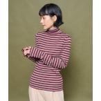 ショッピングタートルネック ニット セーター ウォッシャブル ボーダータートルネックニット レディース