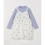 ショッピングcolors ワンピース SHIPS Colors:100〜140cm /「洗濯機可能」ハート エンブロイダリー ワンピース キッズ 子供服