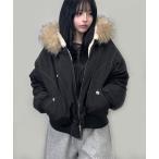 ショッピングブルゾン ブルゾン アウター 「ファー取り外し可能」2WAYファー フードジャケット レディース メンズ