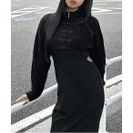 ニット セーター 「LVEU.」クロップドデザインニットブルゾン / トップス ニット ジップアップ クロップド ショート チャイナボタン 長袖 レイ