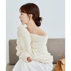 ショッピングオフショルダー ニット セーター ルーズオフショルダーニット レディース