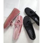 バレエシューズ パンプス 「インヒール付き」レースアップバレエパンプス /バレエコア