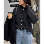 ショッピングボレロ カーディガン ふわふわ起毛ニットカーディガン レディース