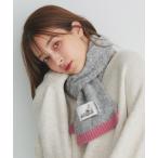 マフラー ストール MOOMIN ムーミン ワッペン付  配色リブマフラー レディース