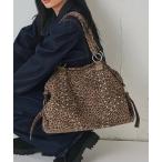 ボストンバッグ 「WEB限定」レオパードスタッズボストンバッグ レディース