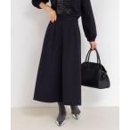 ショッピングミモレ丈 スカート 「セットアップ対応」ウォッシャブルウール調フレアスカート