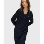 ショッピングフレッドペリー ワンピース Textured Metallic Knit Polo Dress／テクスチャーラメニットポロシャツワンピース