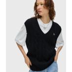 ショッピングフレッドペリー ベスト ジレ Cable Knit Vest／ケーブルニットベスト レディース